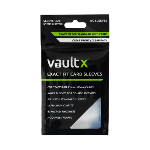 Exact Fit Clear Card Sleeves: Pack of 100