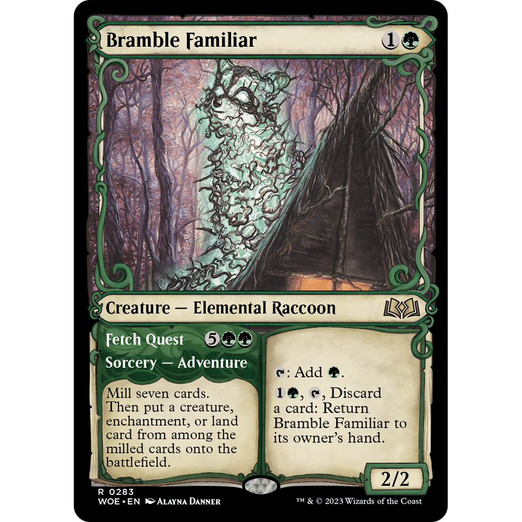 Bramble Familiar // Fetch Quest (WOE-283) - Wilds of Eldraine: (Showcase)