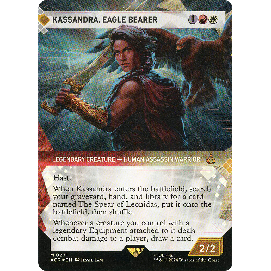 Kassandra, Eagle Bearer (Showcase) (Textured Foil) (ACR-271) - Assassin's Creed: (Showcase) (Borderless) Foil