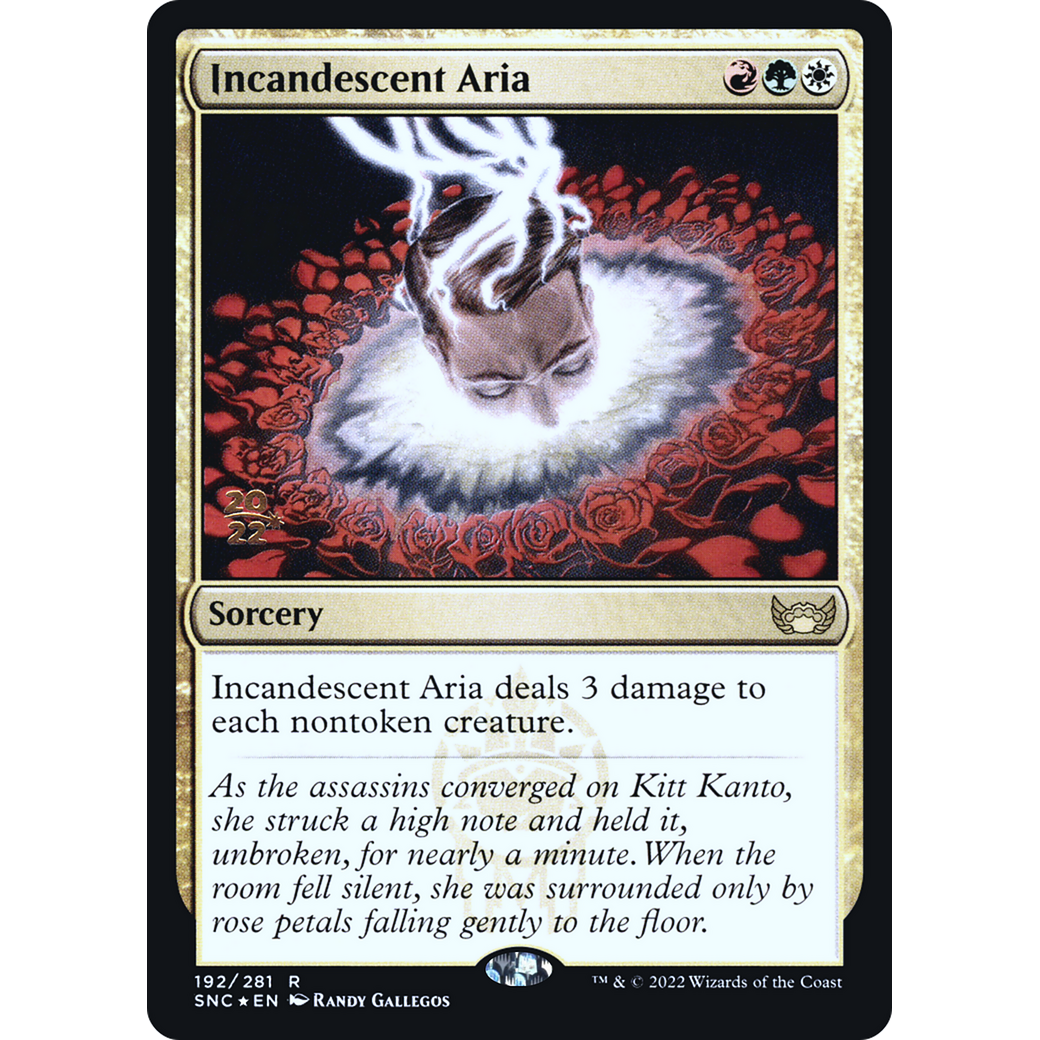 Incandescent Aria (PRE-192) - Streets of New Capenna Promos Foil