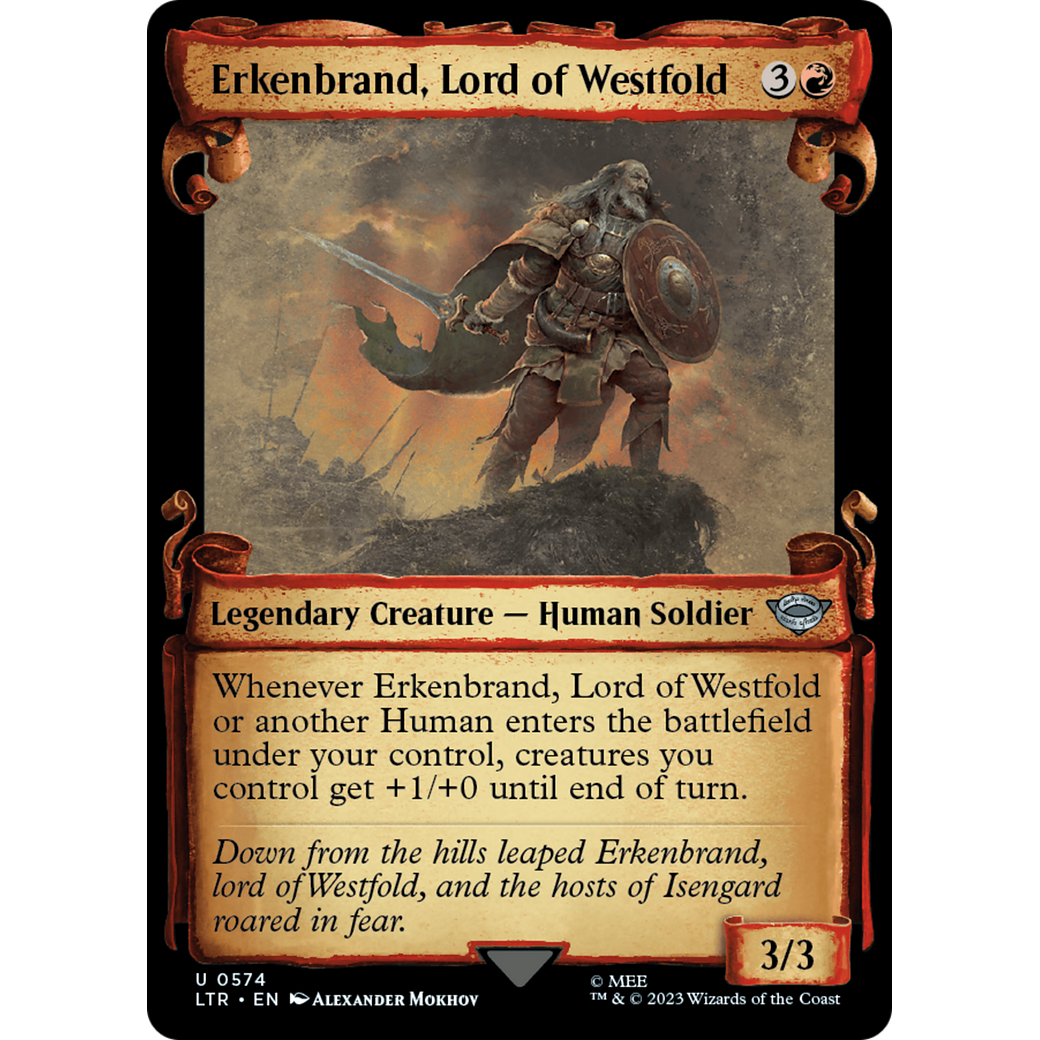 Erkenbrand, Lord of Westfold (LTR-574) - The Lord of the Rings: Tales of Middle-earth: (Showcase) Foil