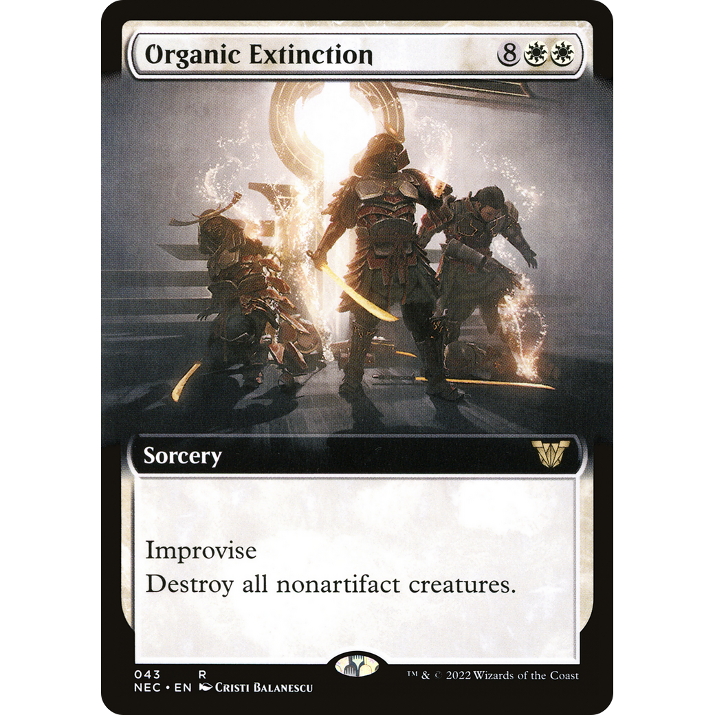 Organic Extinction (Extended Art) (NEC-043) - Neon Dynasty Commander: (Extended Art)