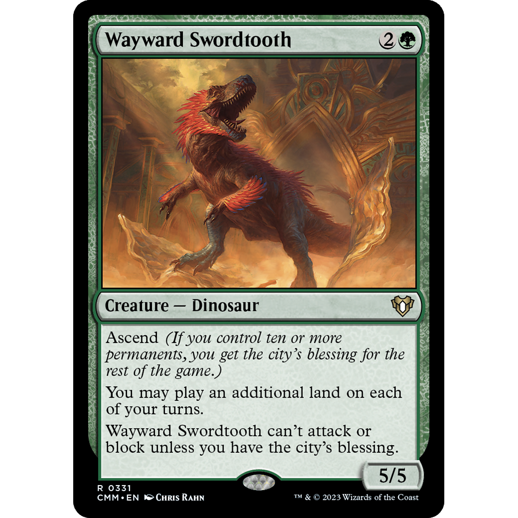 Wayward Swordtooth (CMM-331) - Commander Masters Foil