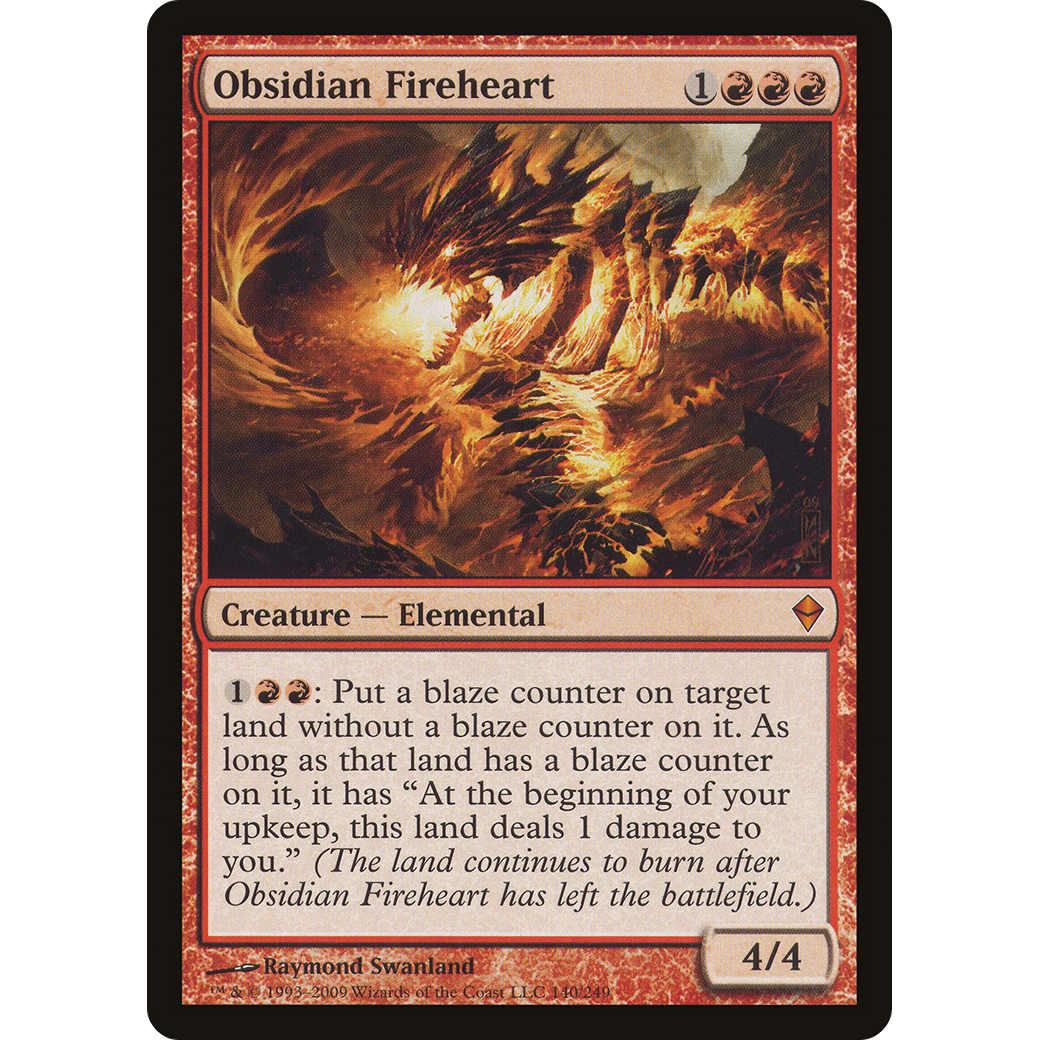 Obsidian Fireheart (ZEN-140) - Zendikar Foil