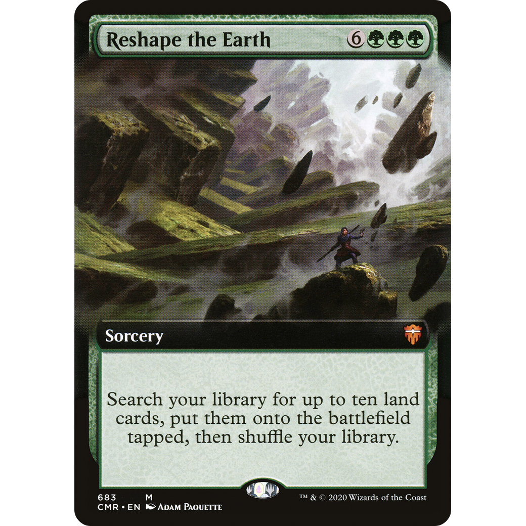 Reshape the Earth (Extended Art) (CMR-683) - Commander Legends: (Extended Art) Foil