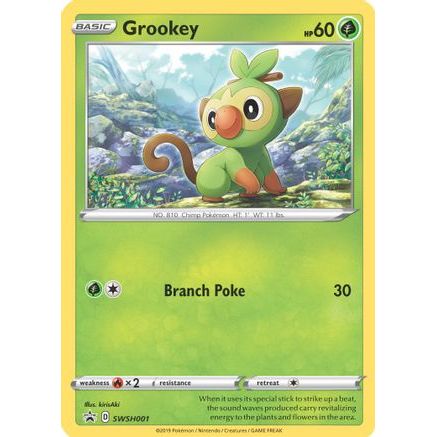 Grookey - SWSH001 SWSH001/307 - SWSH Sword & Shield Promo Cards Holofoil