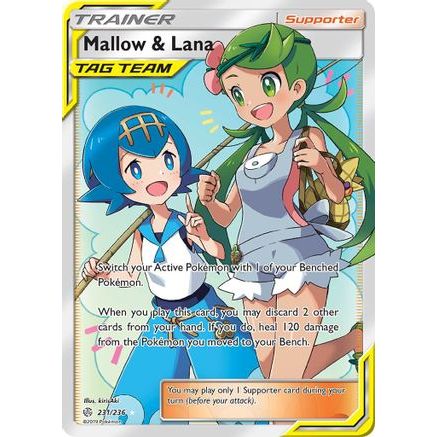 Mallow & Lana (Full Art) 231/236 - SM  Cosmic Eclipse Holofoil