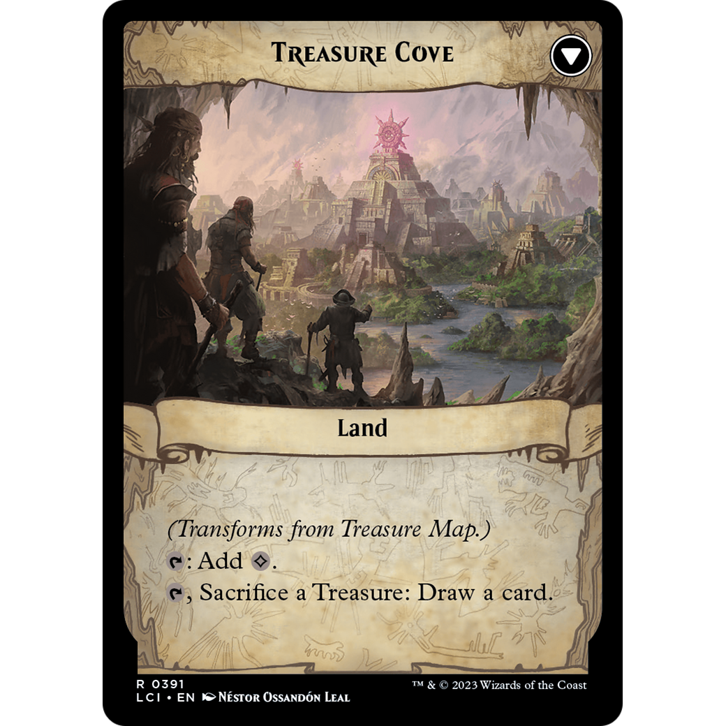 Treasure Map // Treasure Cove (LCI-391) - The Lost Caverns of Ixalan: (Extended Art)