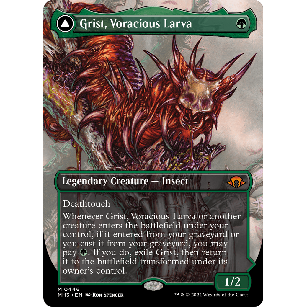 Grist, Voracious Larva // Grist, the Plague Swarm (MH3-446) - Modern Horizons 3 (Borderless) Foil