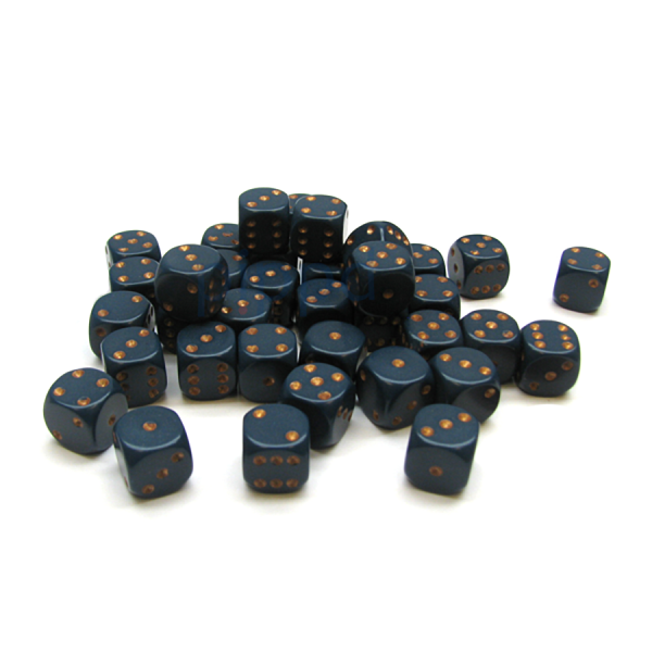 Chessex Opaque Dusty Blue/Copper Six-Sided 12mm Dice