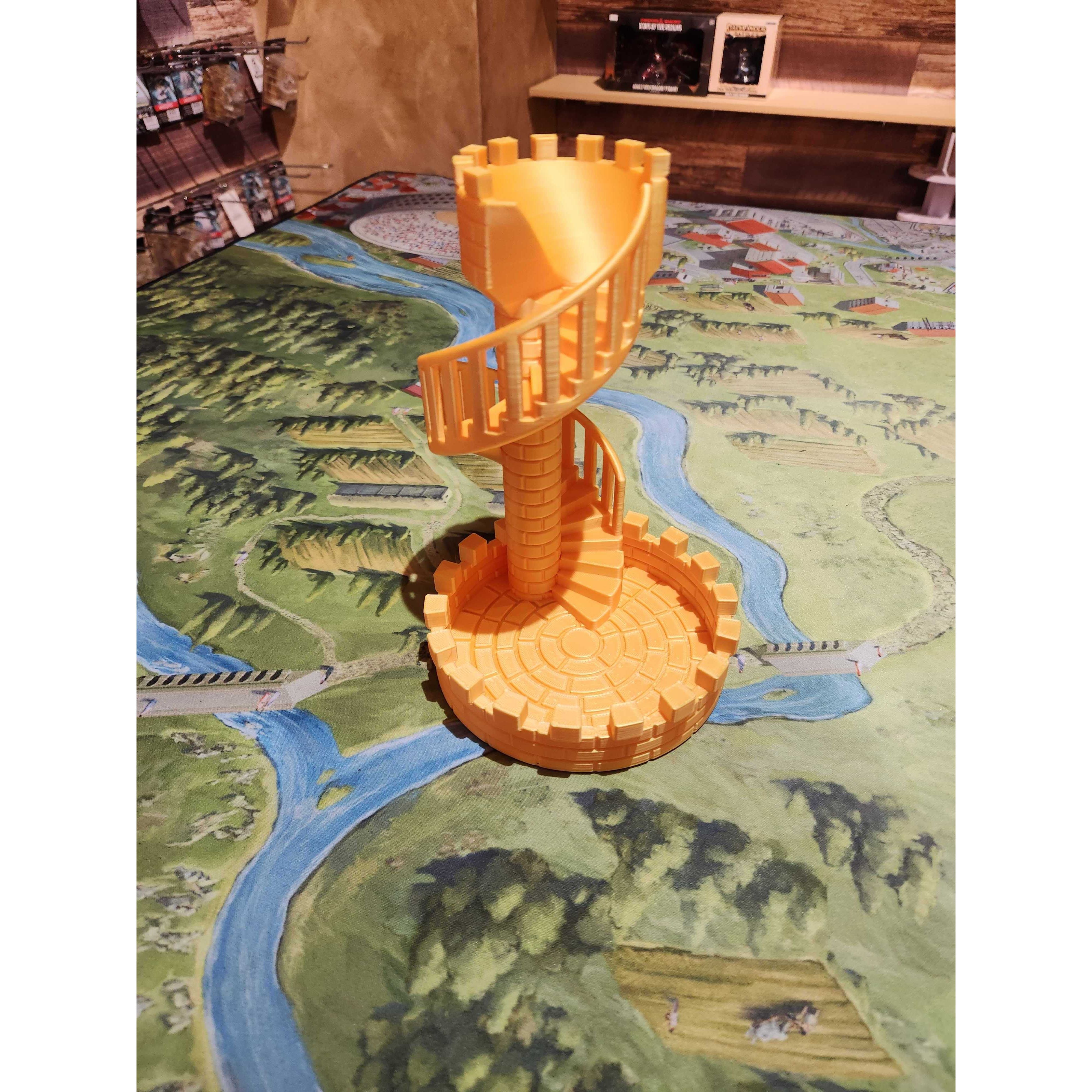 3D Golden Dice Tower