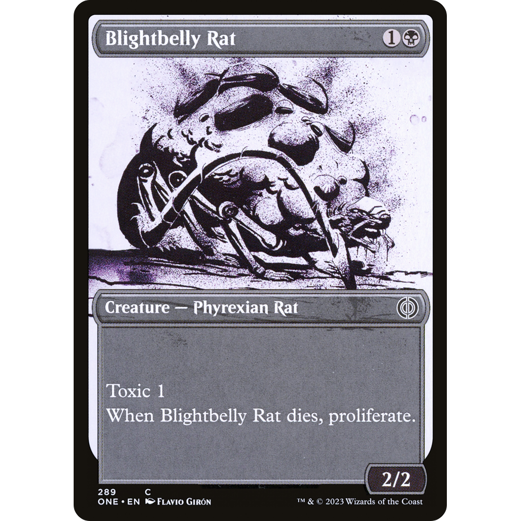 Blightbelly Rat (ONE-289) - Phyrexia: All Will Be One: (Showcase)