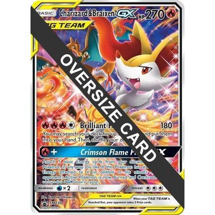 Charizard & Braixen GX - SM230 (SM Black Star Promo) SM230 - Jumbo Cards Holofoil
