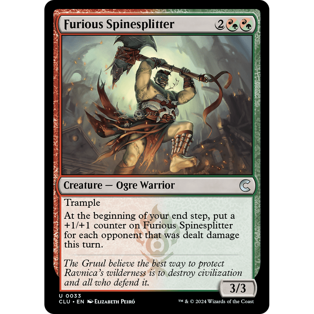 Furious Spinesplitter (CLU-033) - Ravnica: Clue Edition