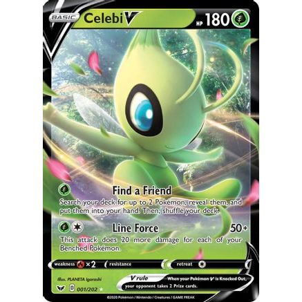 Celebi V 1/202 - SWSH01 Sword & Shield Base Set Holofoil
