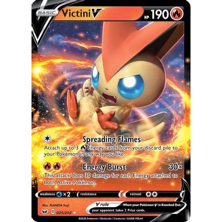 Victini V 25/202 - SWSH01 Sword & Shield Base Set Holofoil