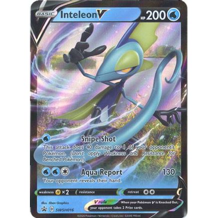 Inteleon V - SWSH016 SWSH016/307 - SWSH Sword & Shield Promo Cards Holofoil