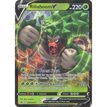 Rillaboom V - SWSH014 SWSH014/307 - SWSH Sword & Shield Promo Cards Holofoil