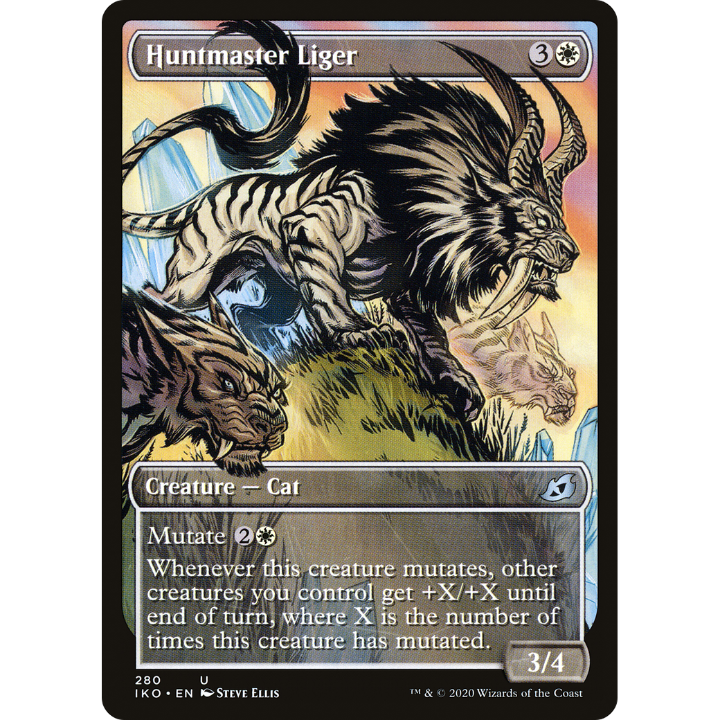 Huntmaster Liger (Showcase) (IKO-280) - Ikoria: Lair of Behemoths: (Showcase) Foil