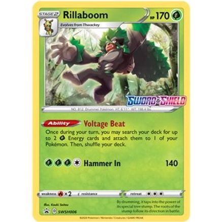 Rillaboom - SWSH006 (Prerelease) SWSH006/307 - SWSH Sword & Shield Promo Cards Holofoil