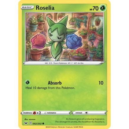 Roselia (002) 2/202 - SWSH01 Sword & Shield Base Set