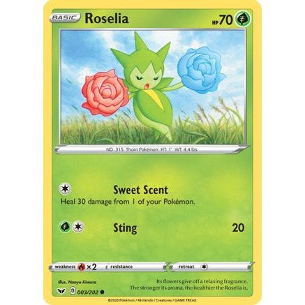 Roselia (003) 3/202 - SWSH01 Sword & Shield Base Set