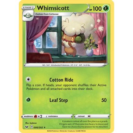 Whimsicott 6/202 - SWSH01 Sword & Shield Base Set