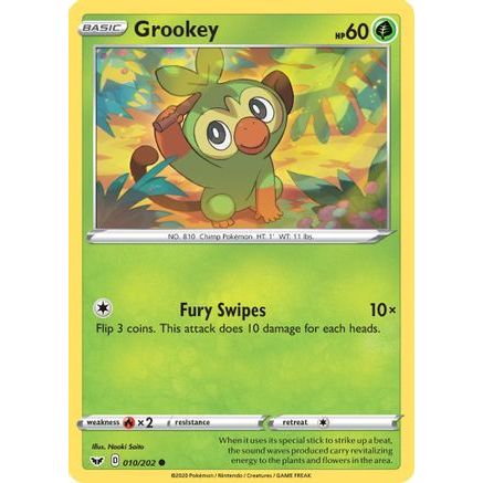 Grookey (010) 10/202 - SWSH01 Sword & Shield Base Set