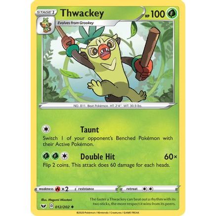 Thwackey (012) 12/202 - SWSH01 Sword & Shield Base Set