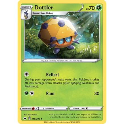 Dottler 18/202 - SWSH01 Sword & Shield Base Set Reverse Holofoil