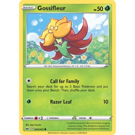 Gossifleur 20/202 - SWSH01 Sword & Shield Base Set Reverse Holofoil
