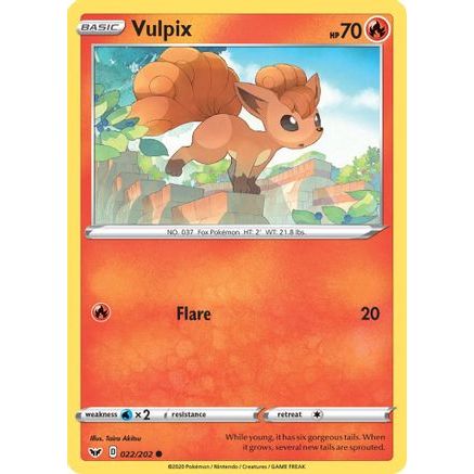 Vulpix 22/202 - SWSH01 Sword & Shield Base Set
