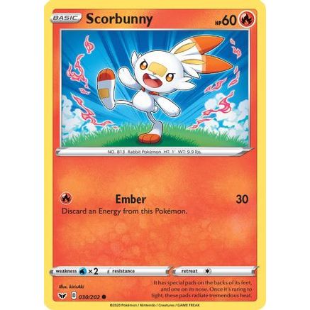 Scorbunny (030) 30/202 - SWSH01 Sword & Shield Base Set