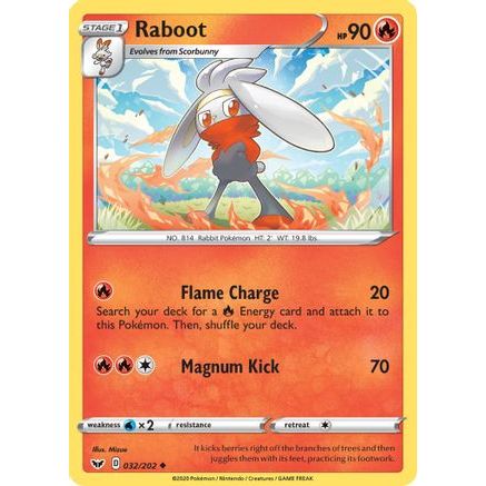 Raboot (032) 32/202 - SWSH01 Sword & Shield Base Set