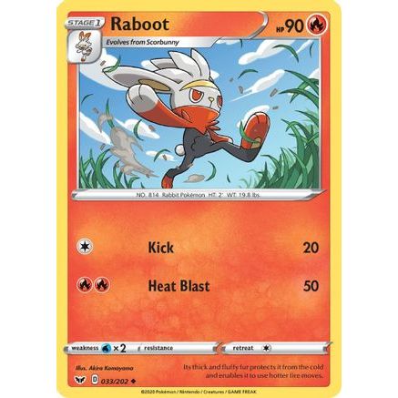Raboot (033) 33/202 - SWSH01 Sword & Shield Base Set