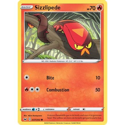 Sizzlipede (037) 37/202 - SWSH01 Sword & Shield Base Set