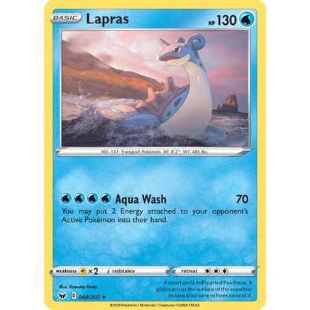 Lapras 48/202 - SWSH01 Sword & Shield Base Set Reverse Holofoil