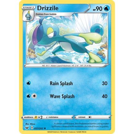 Drizzile (057) 57/202 - SWSH01 Sword & Shield Base Set Reverse Holofoil