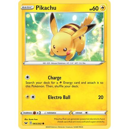 Pikachu 65/202 - SWSH01 Sword & Shield Base Set
