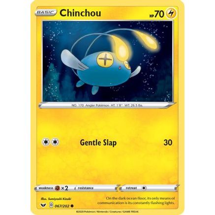 Chinchou (067) 67/202 - SWSH01 Sword & Shield Base Set Reverse Holofoil