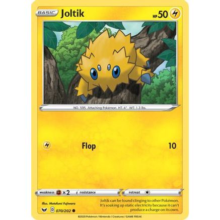 Joltik 70/202 - SWSH01 Sword & Shield Base Set Reverse Holofoil