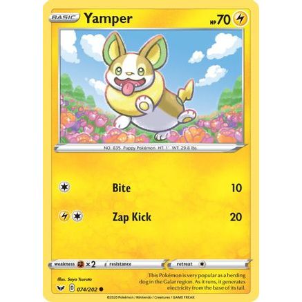 Yamper (074) 74/202 - SWSH01 Sword & Shield Base Set