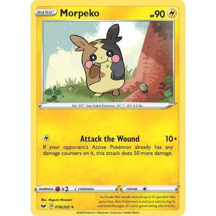 Morpeko 78/202 - SWSH01 Sword & Shield Base Set Reverse Holofoil