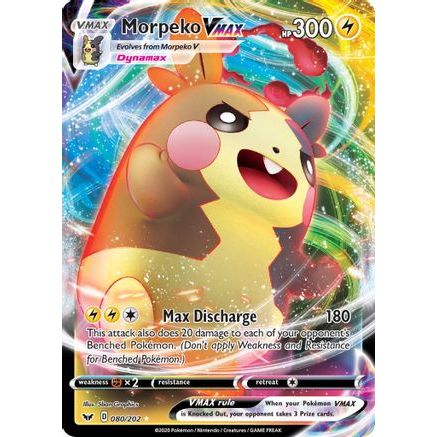 Morpeko VMAX 80/202 - SWSH01 Sword & Shield Base Set Holofoil