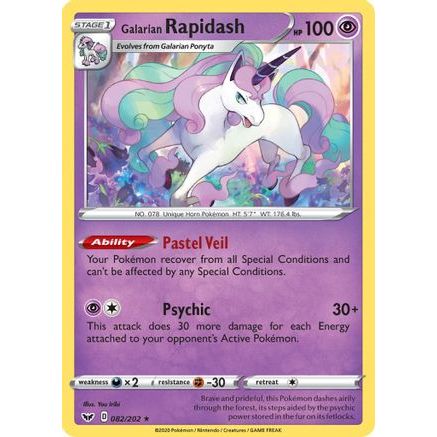 Galarian Rapidash 82/202 - SWSH01 Sword & Shield Base Set