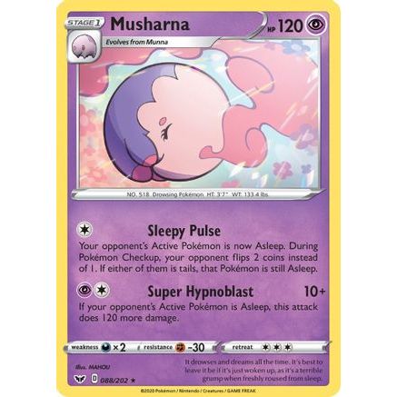 Musharna 88/202 - SWSH01 Sword & Shield Base Set