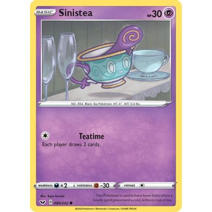 Sinistea 89/202 - SWSH01 Sword & Shield Base Set Reverse Holofoil