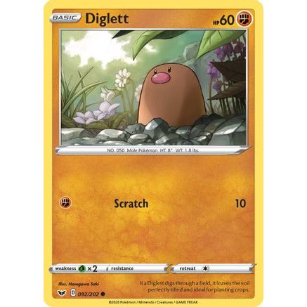 Diglett 92/202 - SWSH01 Sword & Shield Base Set