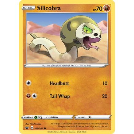 Silicobra (108) 108/202 - SWSH01 Sword & Shield Base Set