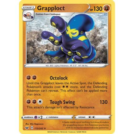 Grapploct 113/202 - SWSH01 Sword & Shield Base Set Reverse Holofoil
